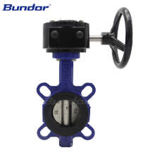 Bundor DIN GGG40 DN65 dutile iron worm gear butterfly valve price